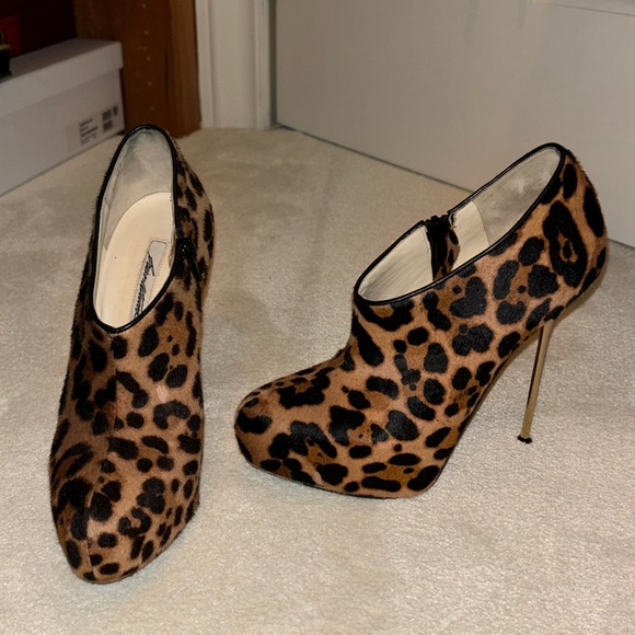 Pony hair Brian Atwood ankle bootie - Picture 1 of 8
